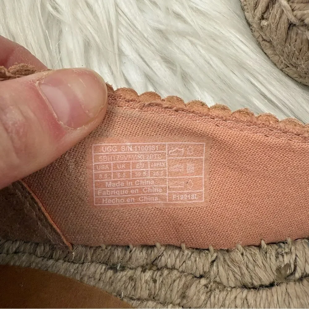 [Ugg] Suede Espadrilles‎ in Pink - Size 8.5